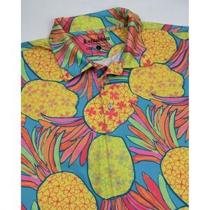 Chubbies Men's L‎ Polyester Pineapple Multicolor Short Sleeve Polo